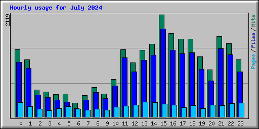 Hourly usage for July 2024