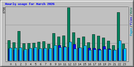 Hourly usage for March 2026