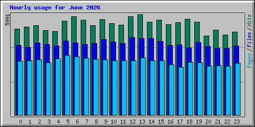 Hourly usage for June 2026
