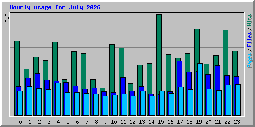 Hourly usage for July 2026